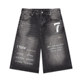 Men’s Vintage Wash Wide Leg Denim Shorts