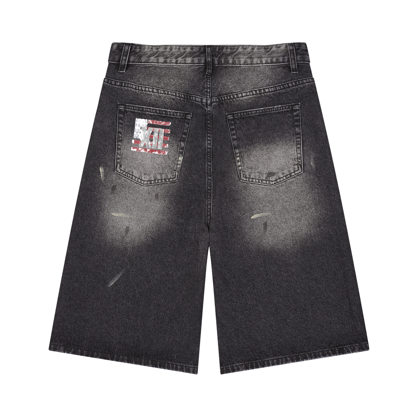 Men’s Vintage Wash Wide Leg Denim Shorts